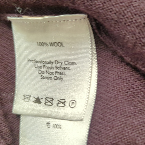 Eddie Bauer Eggplant Soft Wool Open Cardigan - Picture 4 of 4